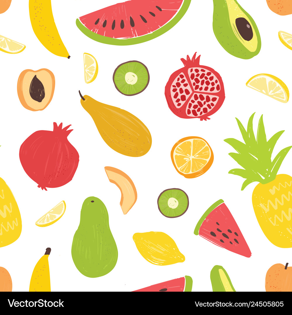 Tropical Fruit Pattern Vector Image