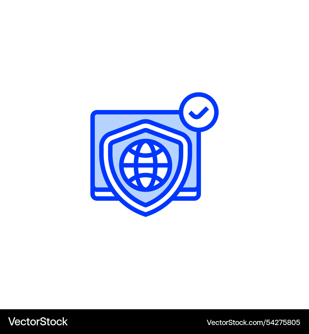 Web security line icon linear style sign Web security line icon linear style sign vector image