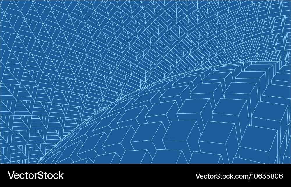 Abstract 3d illuminated distorted mesh sphere vector image