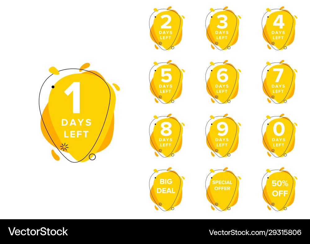 Countdown Timer - Days Left vector image