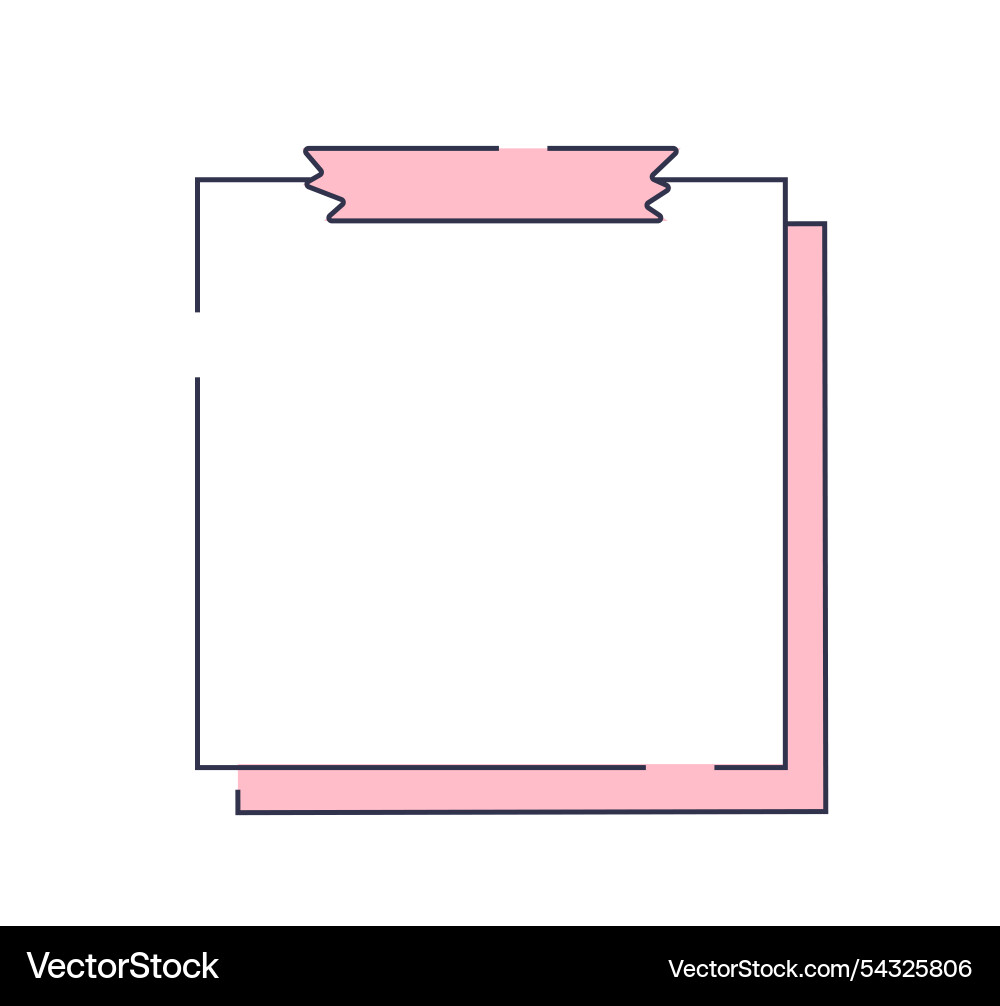 Paper notes outline memo and to do list office vector image