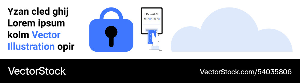 Secure cloud computing concept with lock Secure cloud computing concept with lock vector image