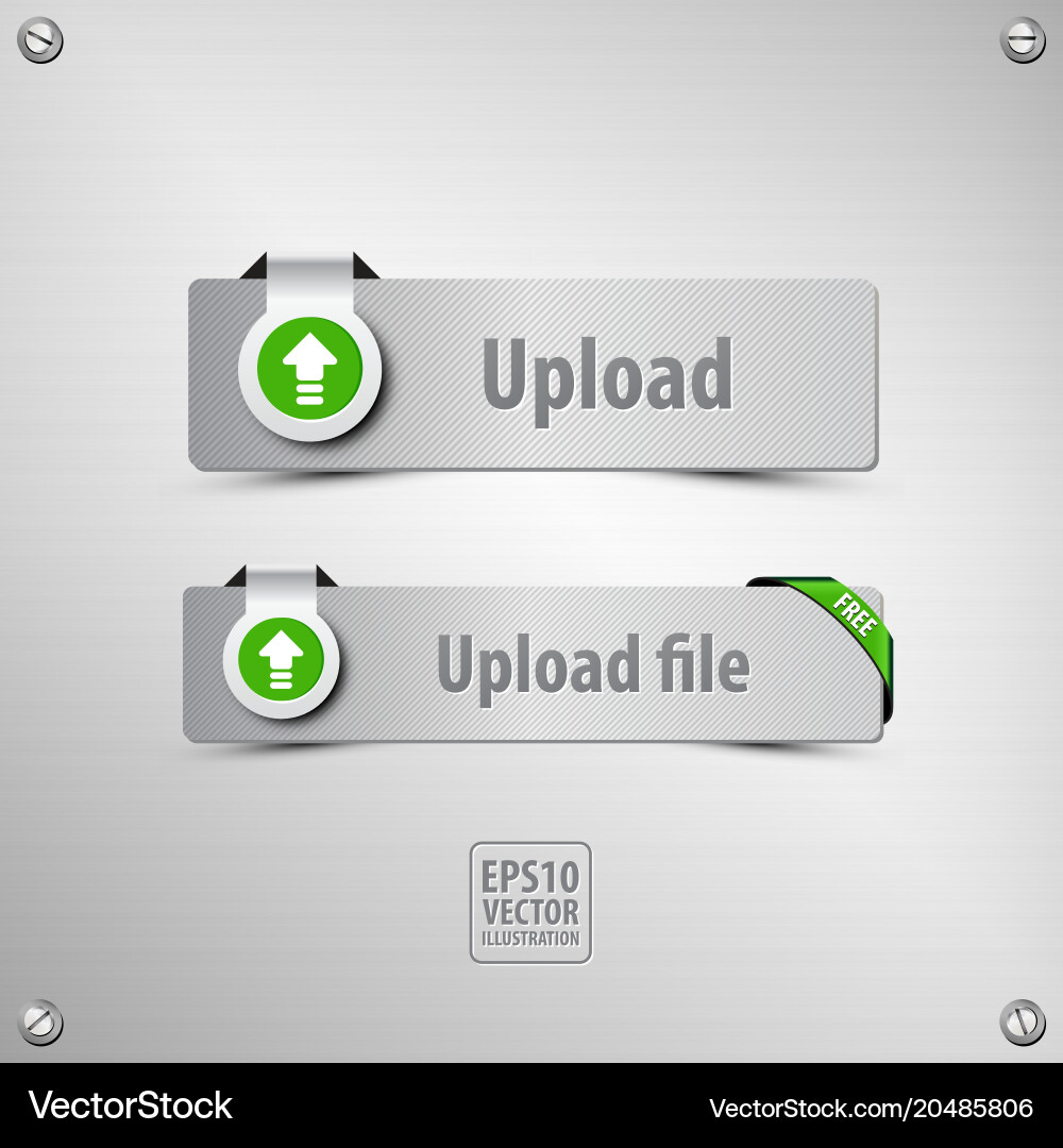 Upload buttons Vector Image
