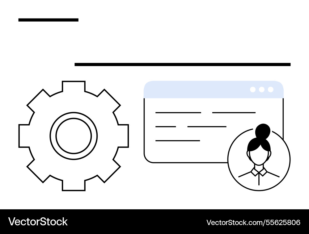 User profile integration with settings User profile integration with settings vector image