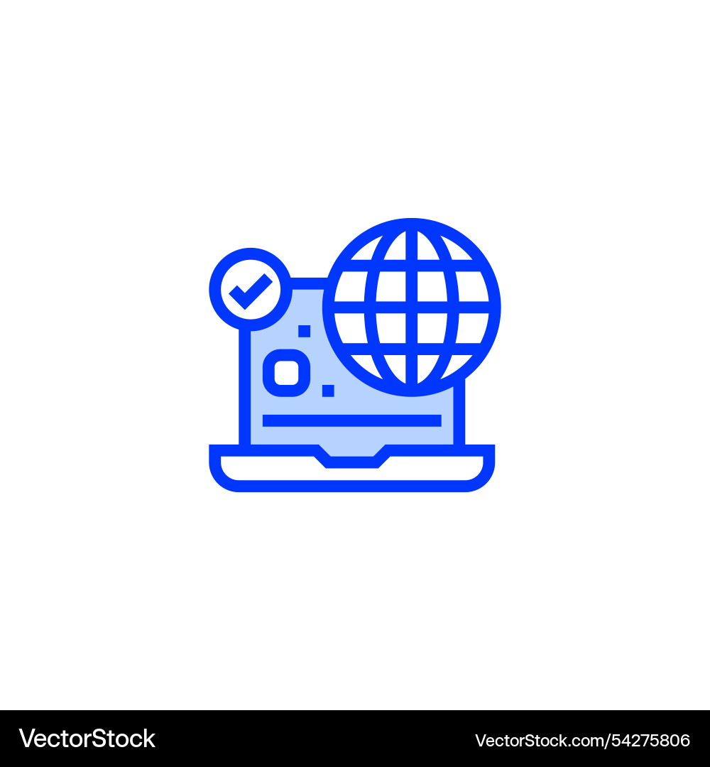 Web security line icon linear style sign Web security line icon linear style sign vector image