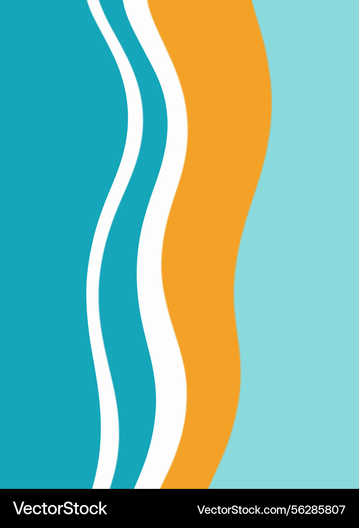 Abstract wavy color blocks Vector Image