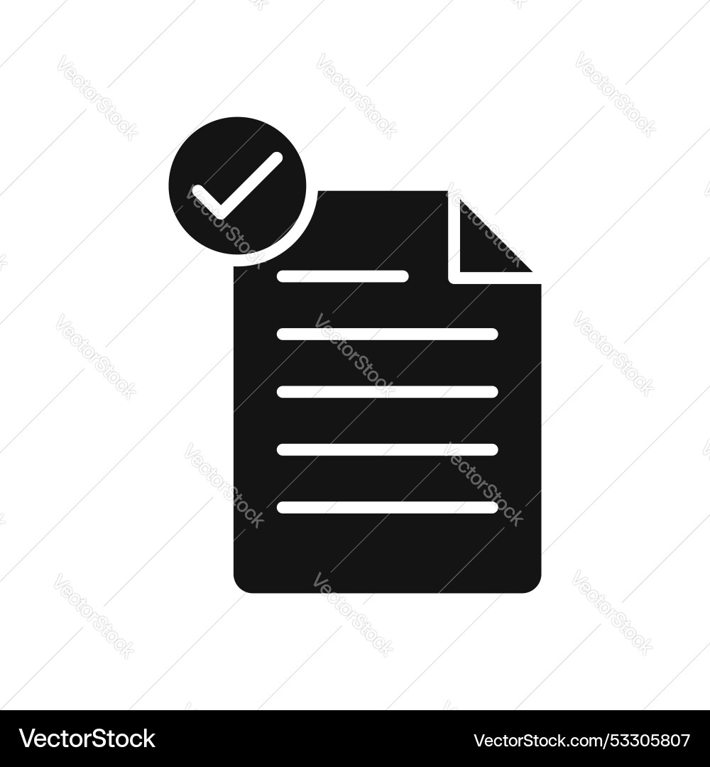 Accept document icon set summary done sign Vector Image