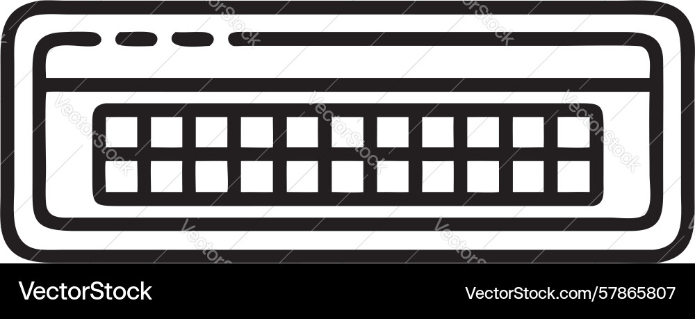 Computer keyboard outline icon design generative vector image