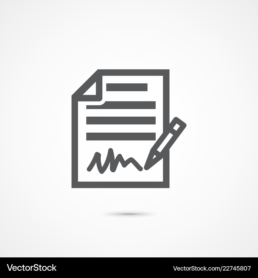 Contract flat icon Contract flat icon vector image