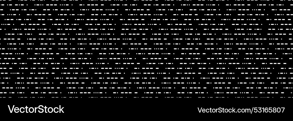 Morse code white seamless pattern with rounded Vector Image