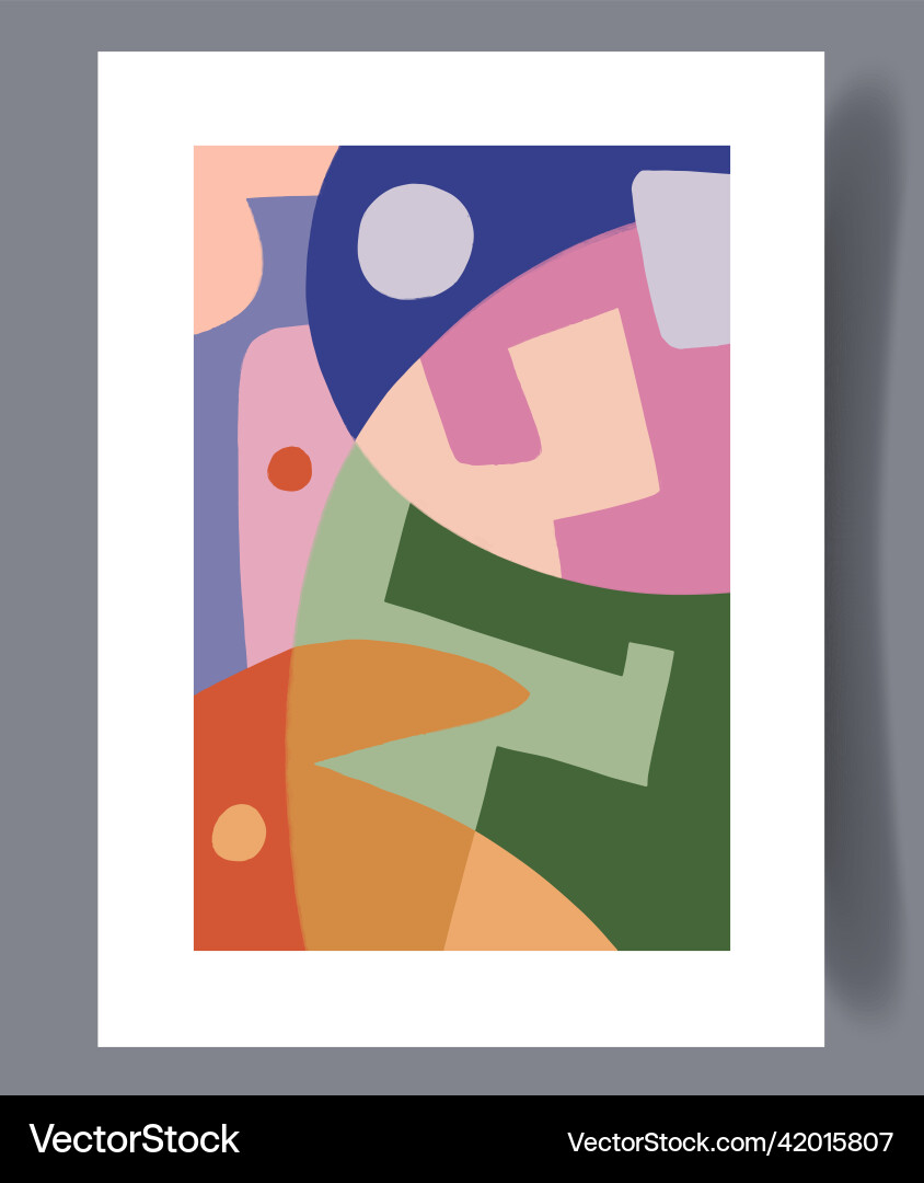 Scandinavian Abstract Print Set Vector Image