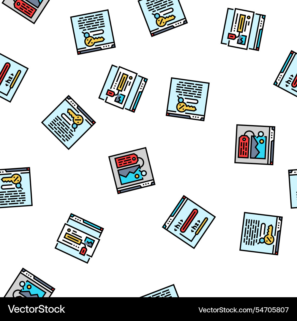 Seo optimize community seamless pattern Seo optimize community seamless pattern vector image