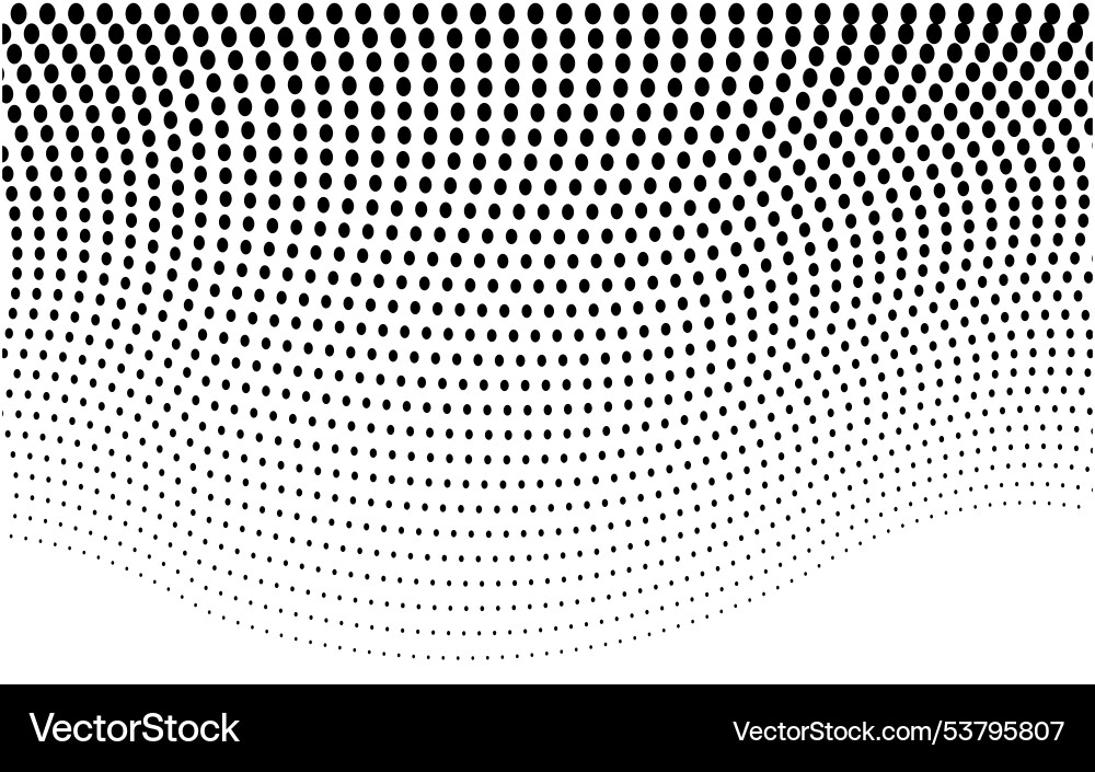 Wavy halftone dots pattern Wavy halftone dots pattern Vector Image