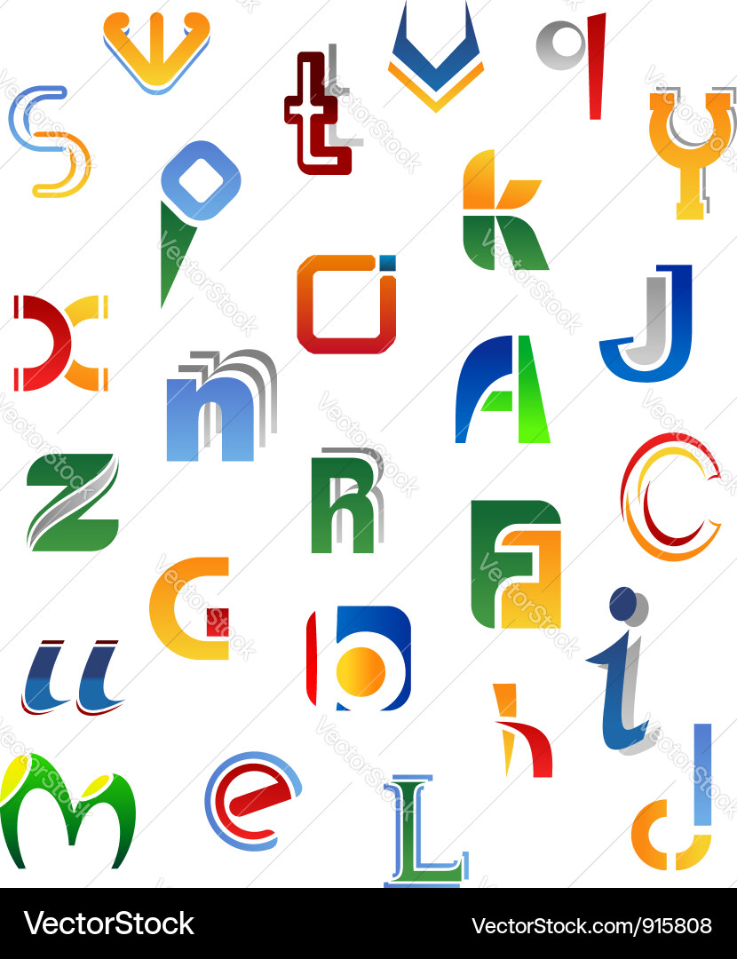 Alphabet Symbol Collection vector image