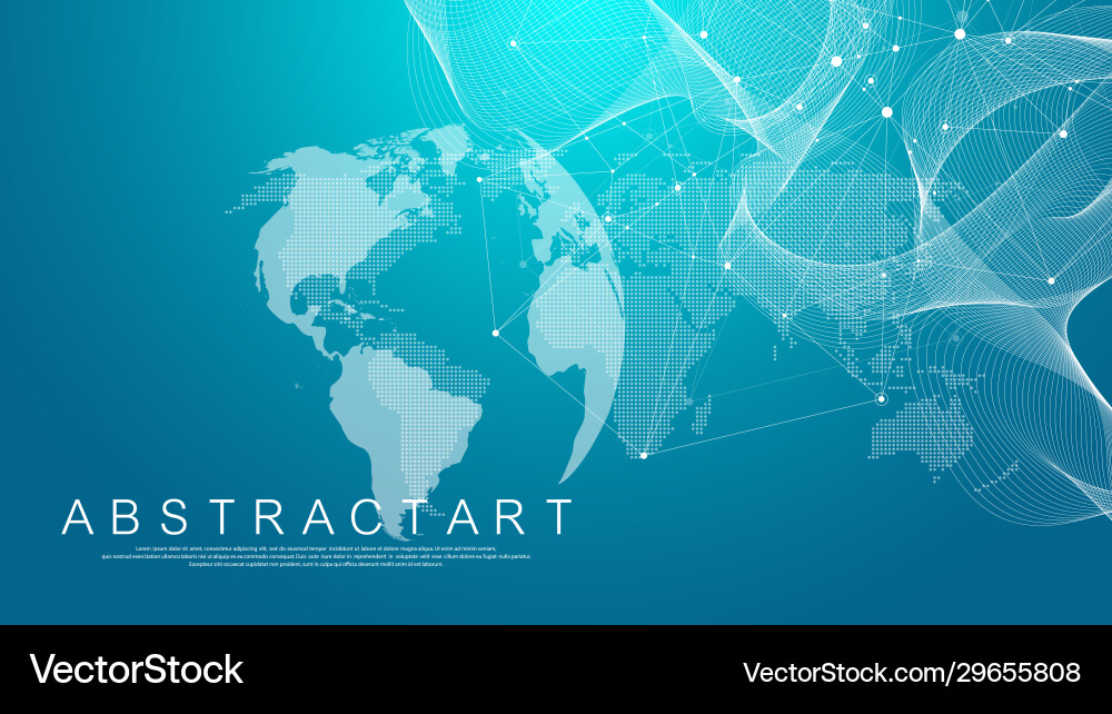 Global network connection concept big data Global network connection concept big data vector image