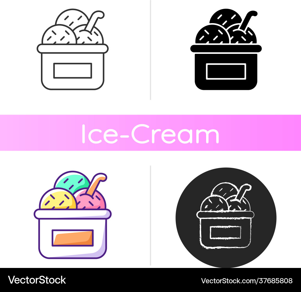 Ice cream in cup icon Ice cream in cup icon vector image