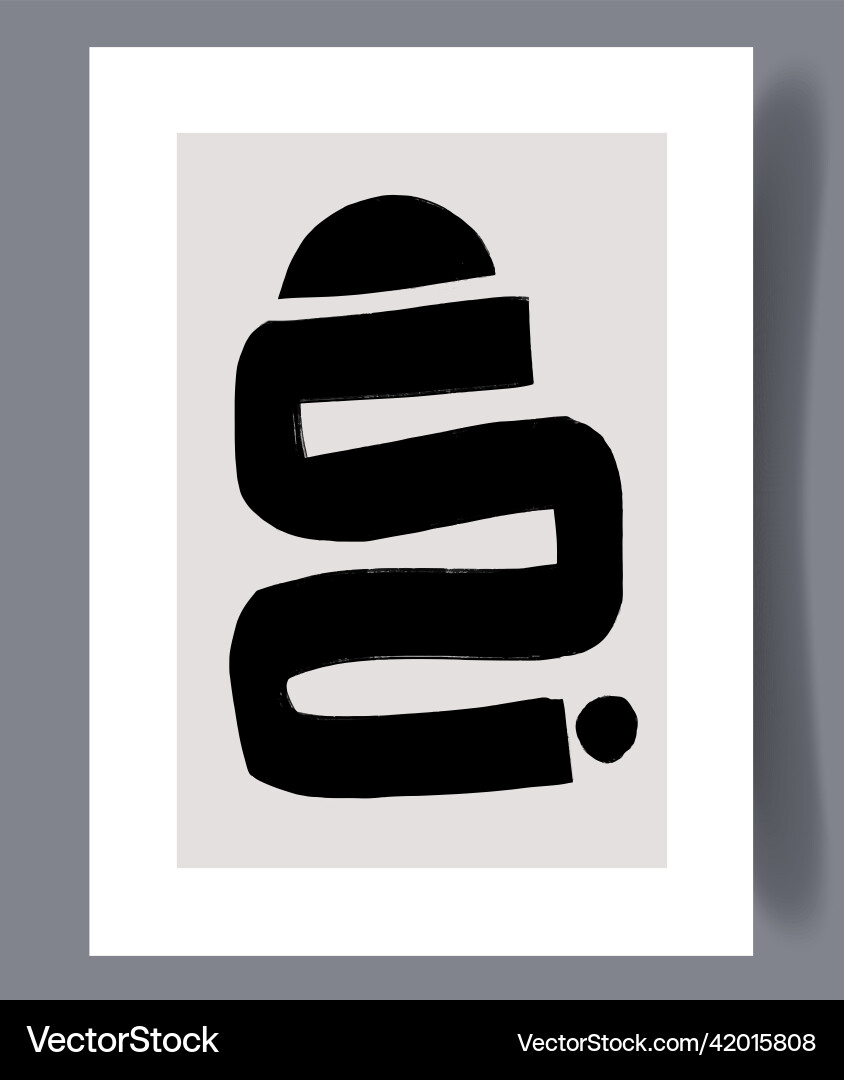 Scandinavian Abstract Print Set Vector Image