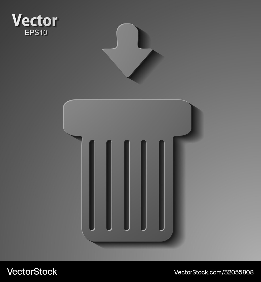 Trash can on abstract background Vector Image