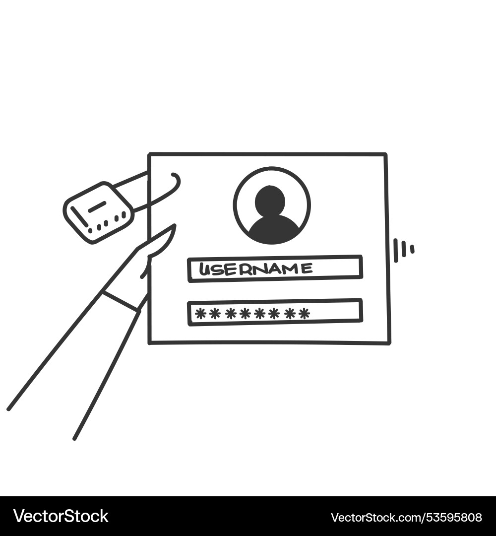 User Password Form - Authentication Bar vector image