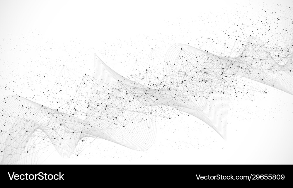 Abstract digital network connection structure vector image