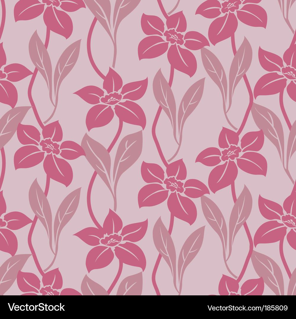 Botanical Leaf Pattern Vector Image