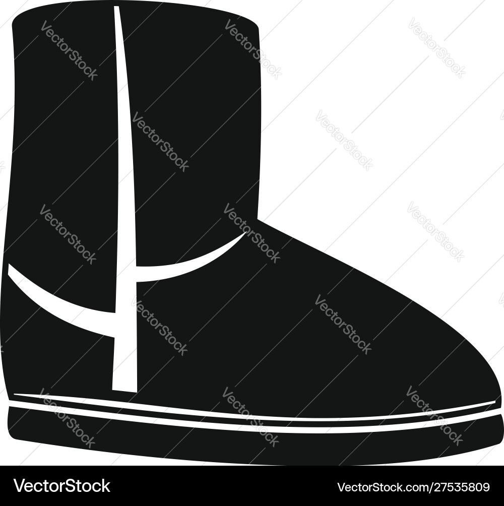 Casual ugg boot icon simple style Casual ugg boot icon simple style vector image