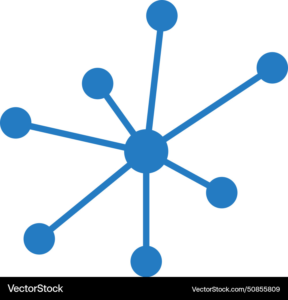 Connections network structure icon Vector Image