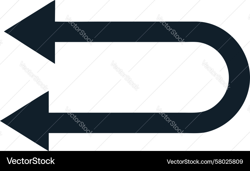 Double Curved Return & Undo Arrows Vector Image