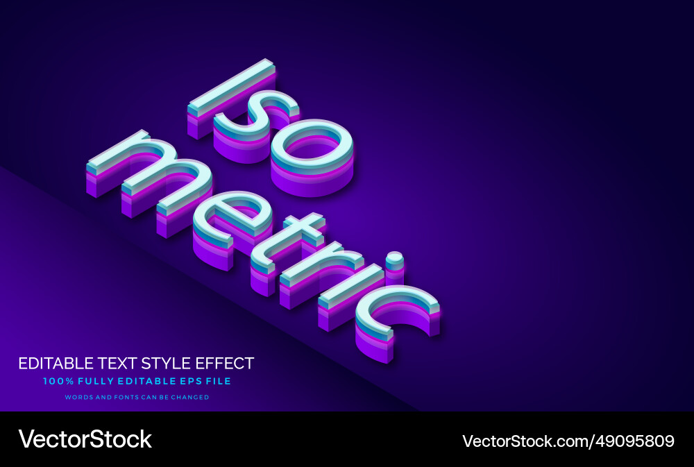 Modern editable text style effect ve Vector Image