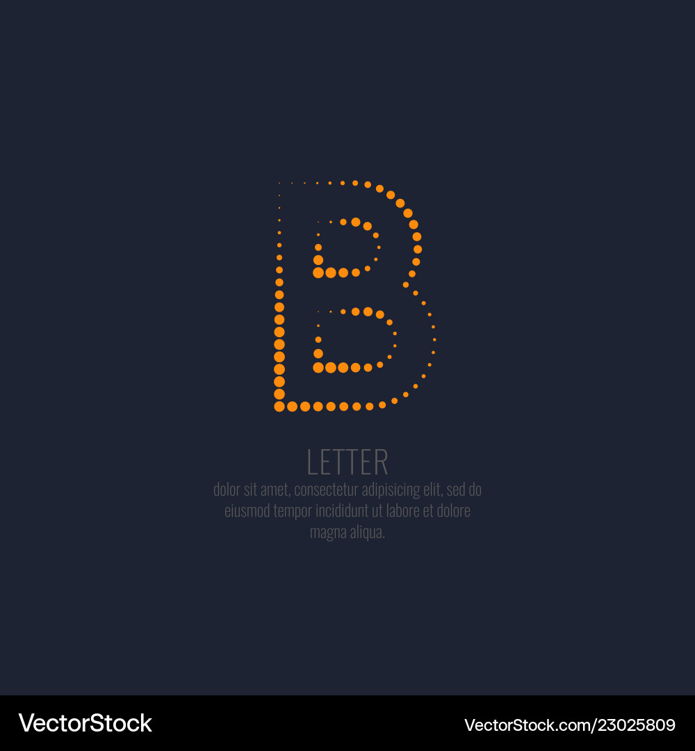 Moderne gepunktete Buchstabe b des lateinischen Alphabets Moderne gepunktete Buchstabe b des lateinischen Alphabets vektorbild