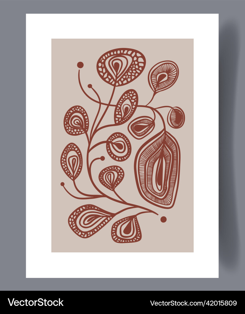 Scandinavian Abstract Print Set vector image