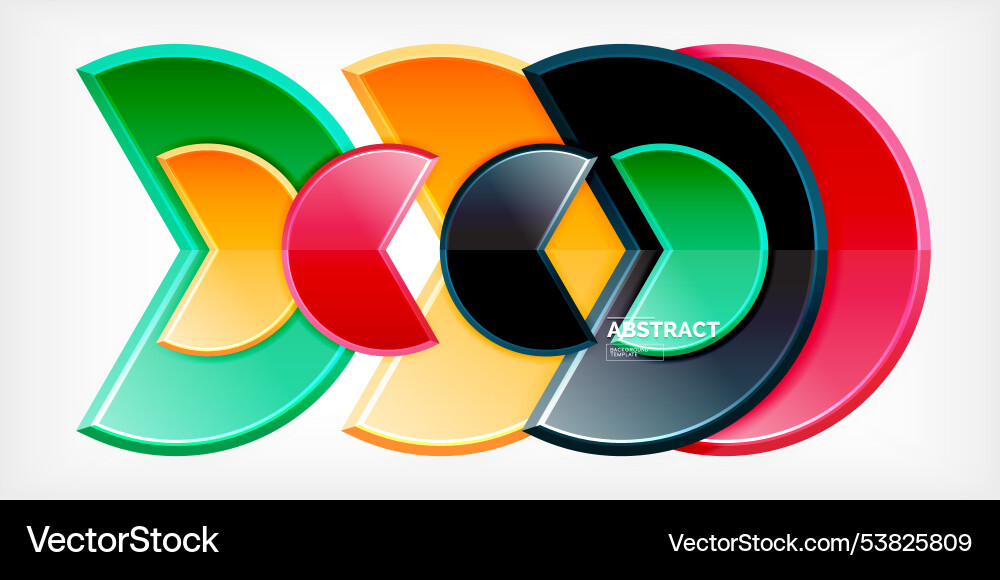 Trendy round shapes with triangular angle design Trendy round shapes with triangular angle design Vector Image