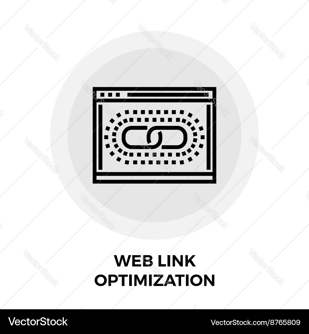 Web link optimization line icon Vector Image