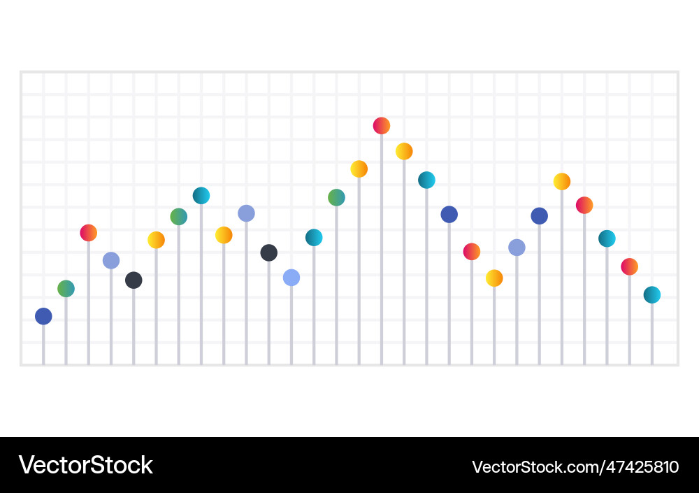 Business graph flat design infographic vector image