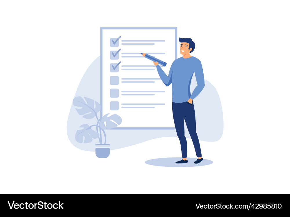 Finishing project tasks or work done conclusion Vector Image