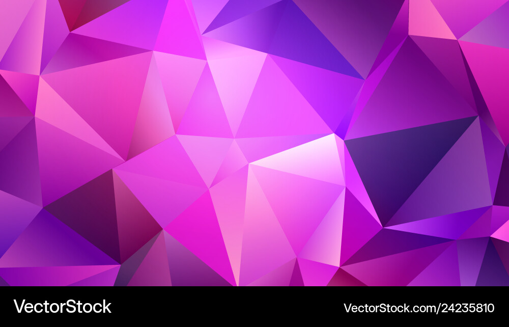 Pastel pink shining crystal low poly backdrop Pastel pink shining crystal low poly backdrop vector image