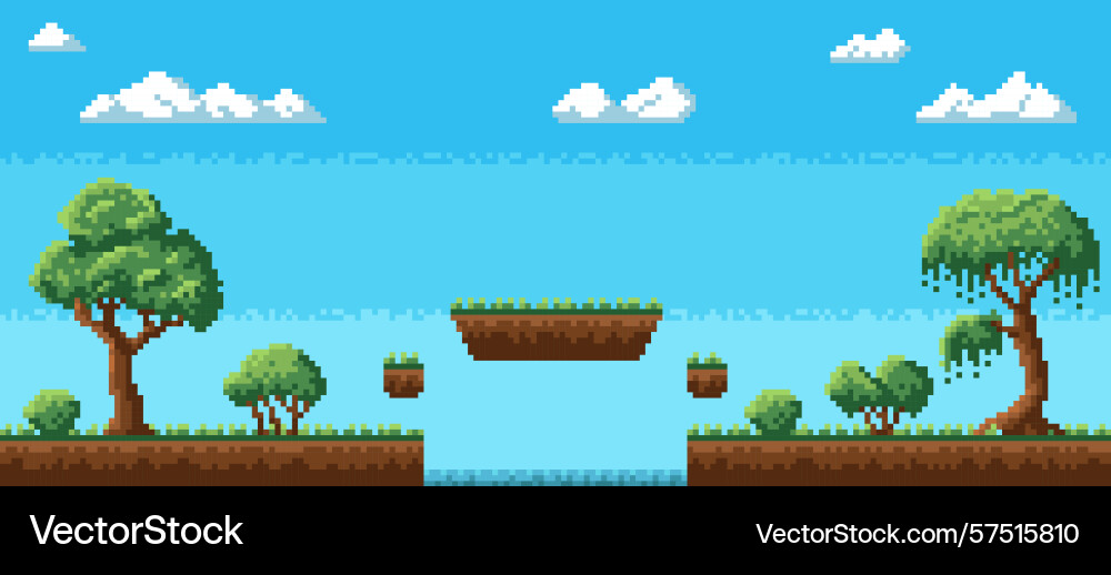 Pixel game interface 8 bit retro graphic Pixel game interface 8 bit retro graphic vector image