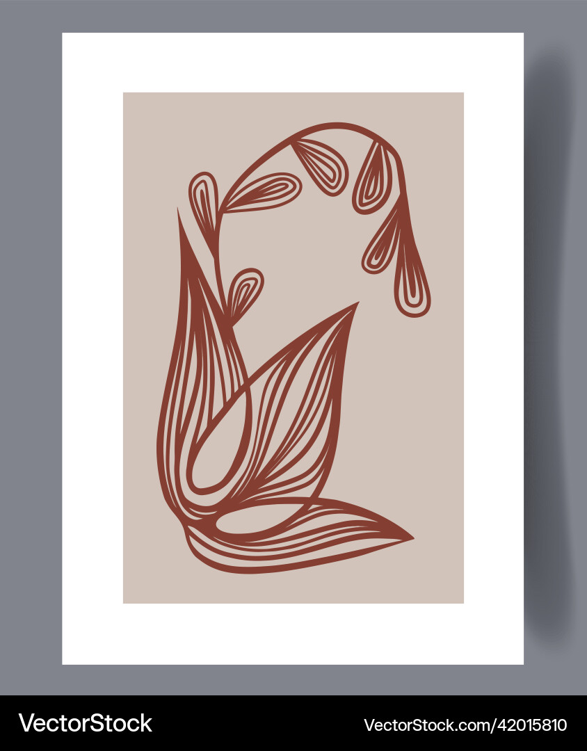Scandinavian Abstract Print Vector Image