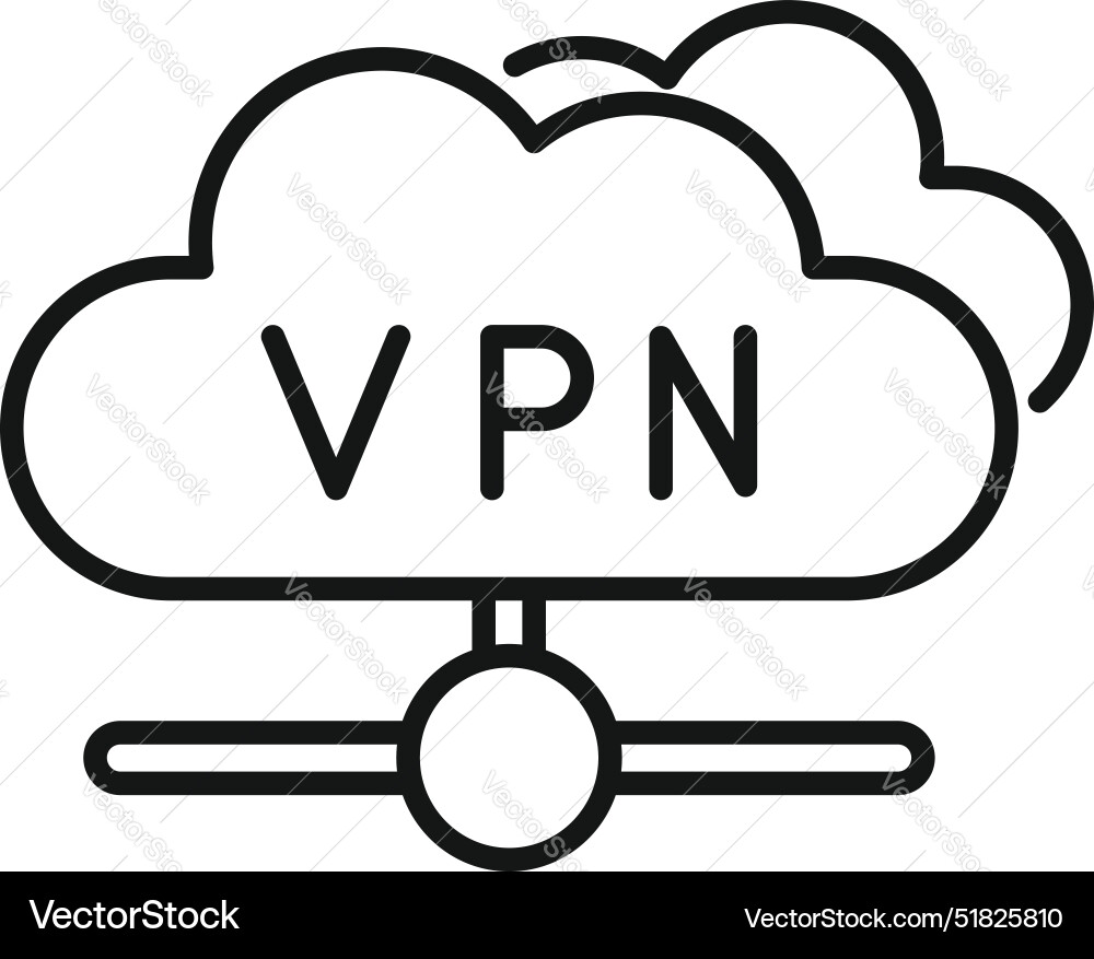 Vpn connection showing secure cloud computing Vpn connection showing secure cloud computing vector image