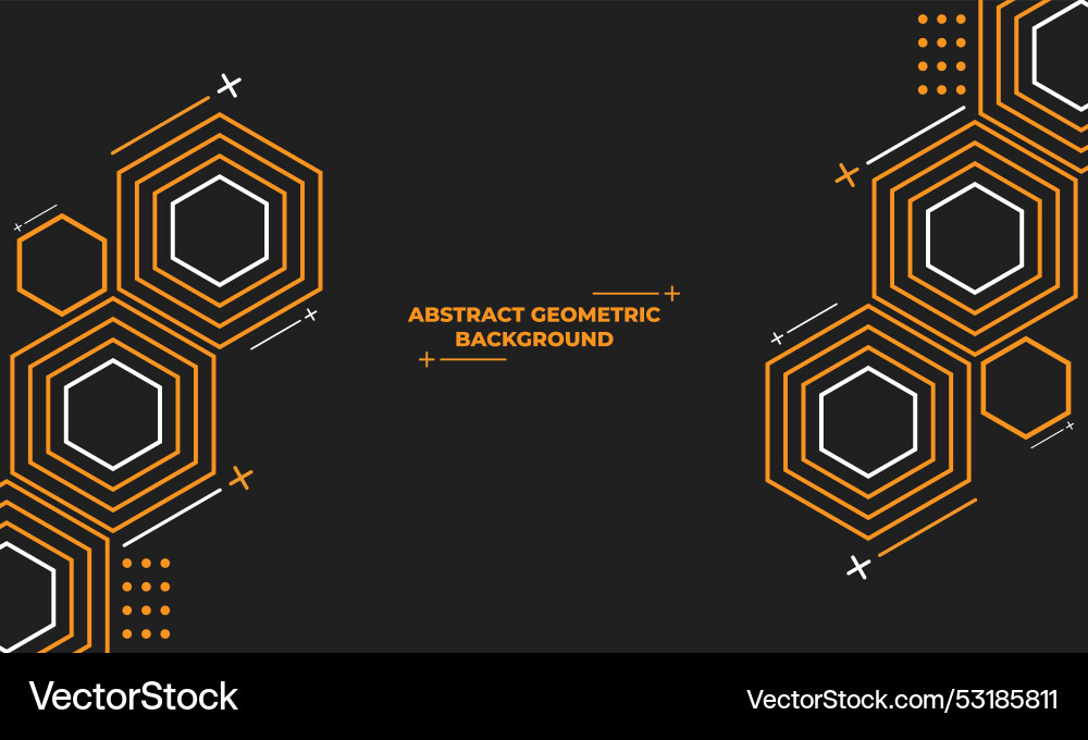 Abstract hexagonal geometric background Vector Image