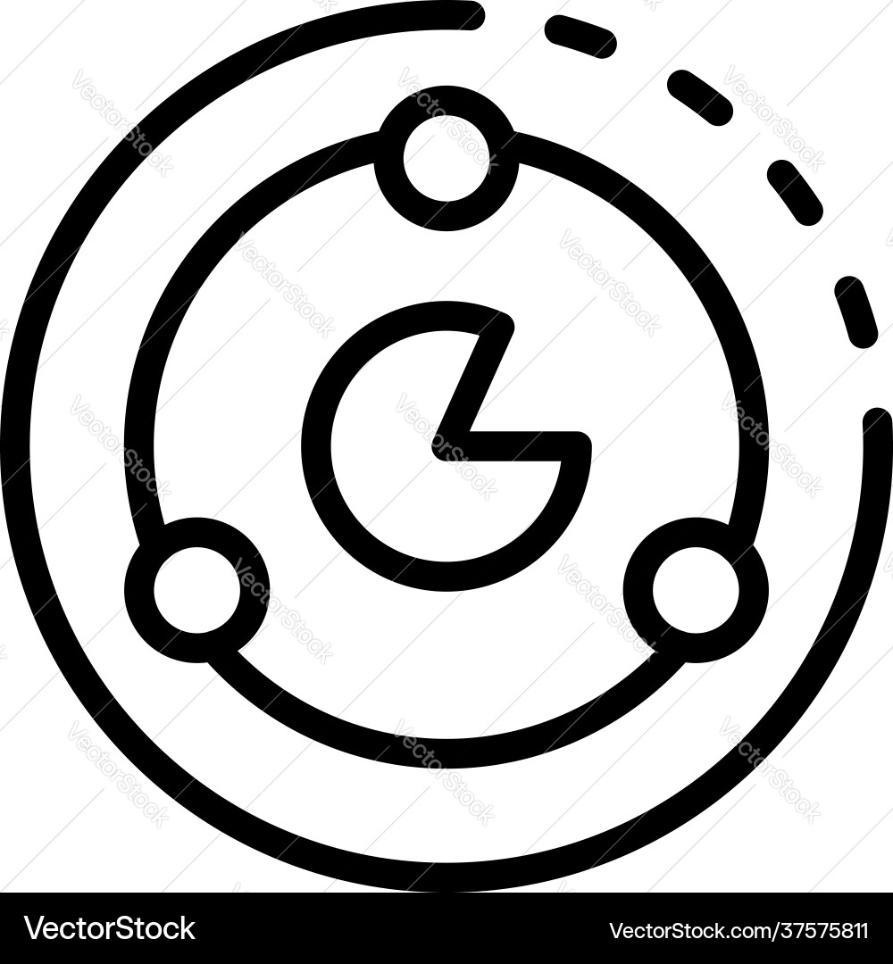 Big data circle icon outline style Big data circle icon outline style vector image
