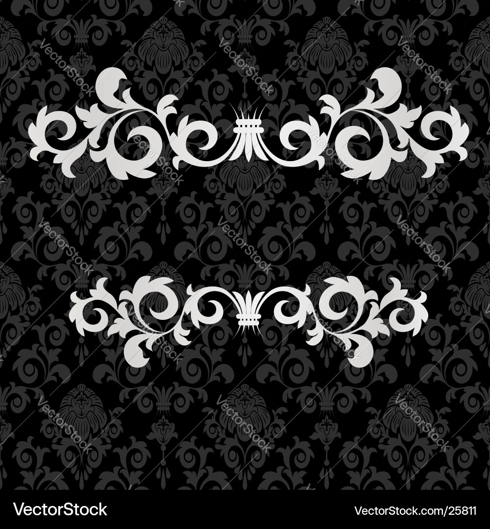 Black Swirl Frame Vector Image