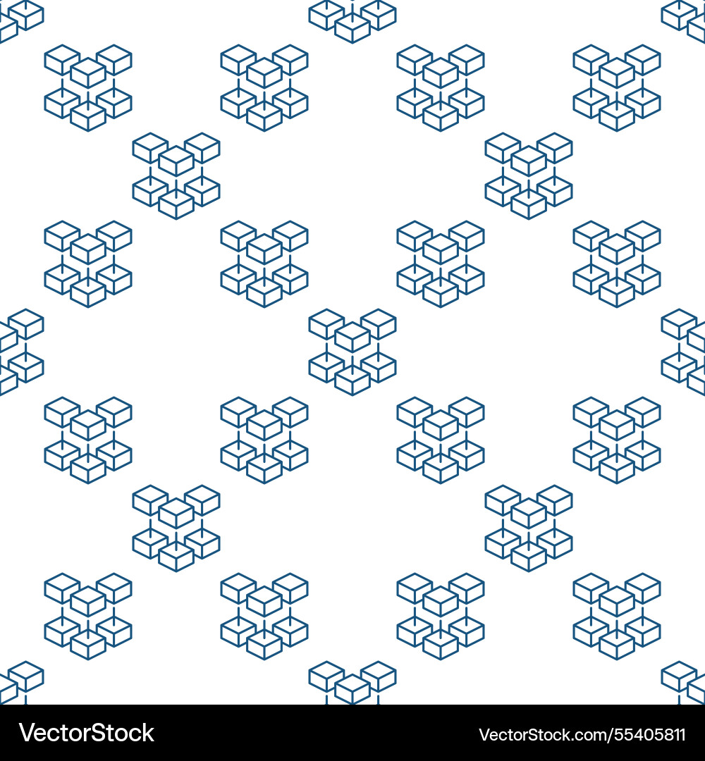 Blockchain outline minimal seamless pattern Blockchain outline minimal seamless pattern Vector Image