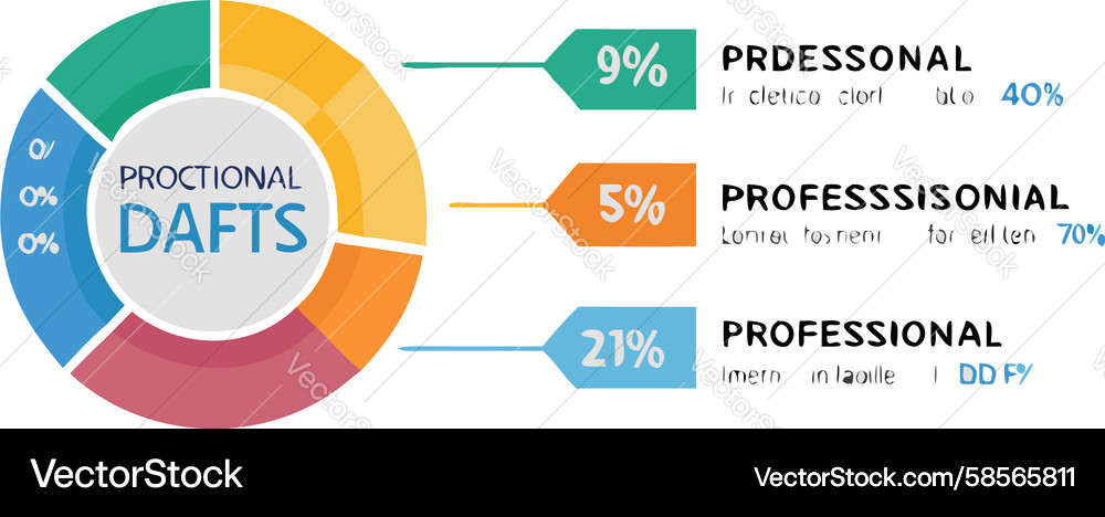 Data Distribution Pie Chart Vector Image