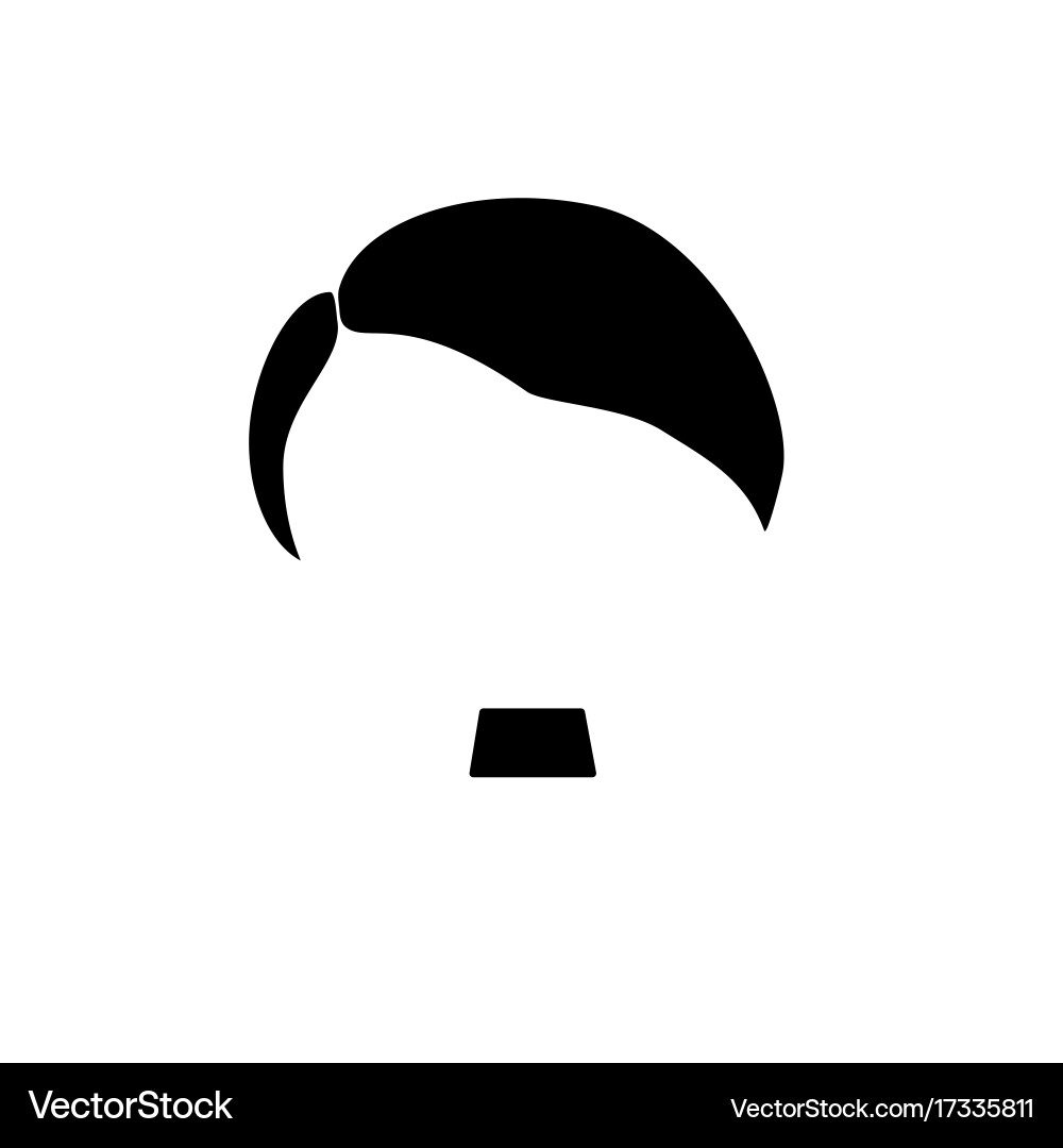 Hair mustache nazi in black color Royalty Free Vector Image