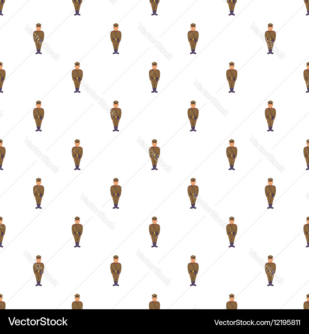Man in army uniform pattern cartoon style vector image
