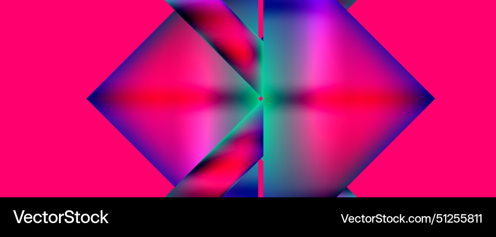 Neon colorful geometric shapes vector image