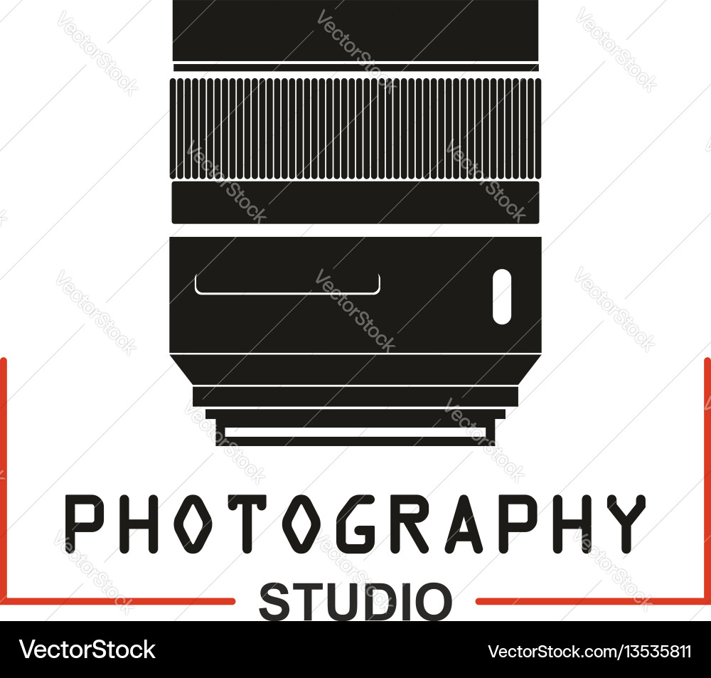 Photo studio camera lens icon Photo studio camera lens icon vector image
