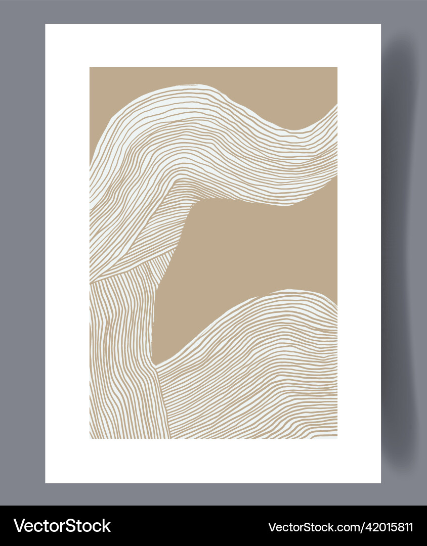 Scandinavian Abstract Print Set vector image