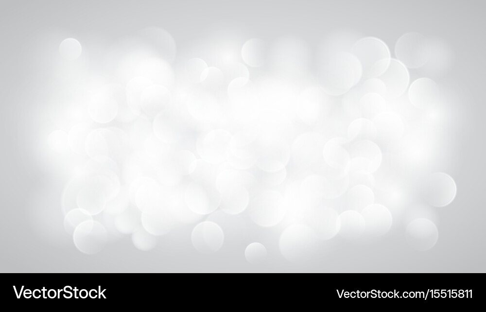 White Bokeh Blurred Background Vector Image